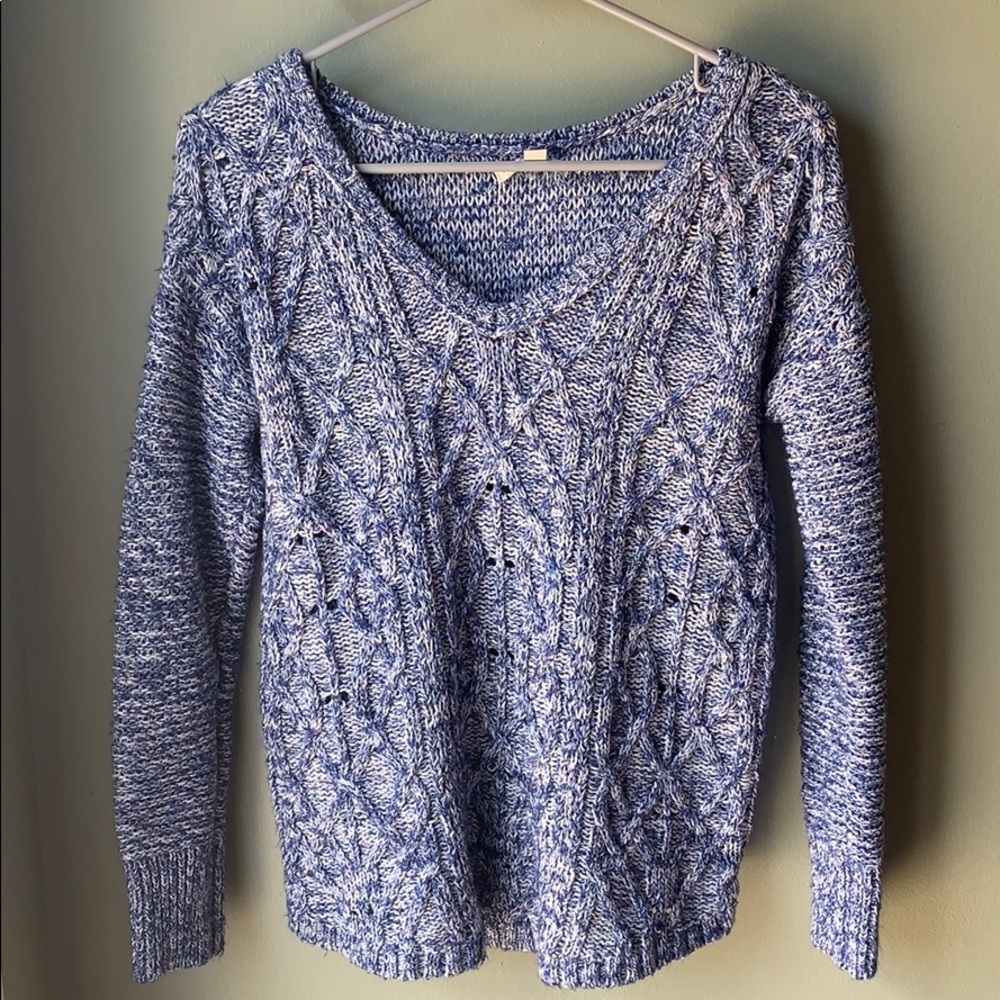 Blue American eagle V- neck sweater